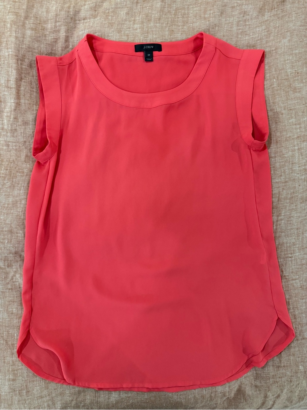 J. Crew Coral Sleeveless Round-Neck Camisole
